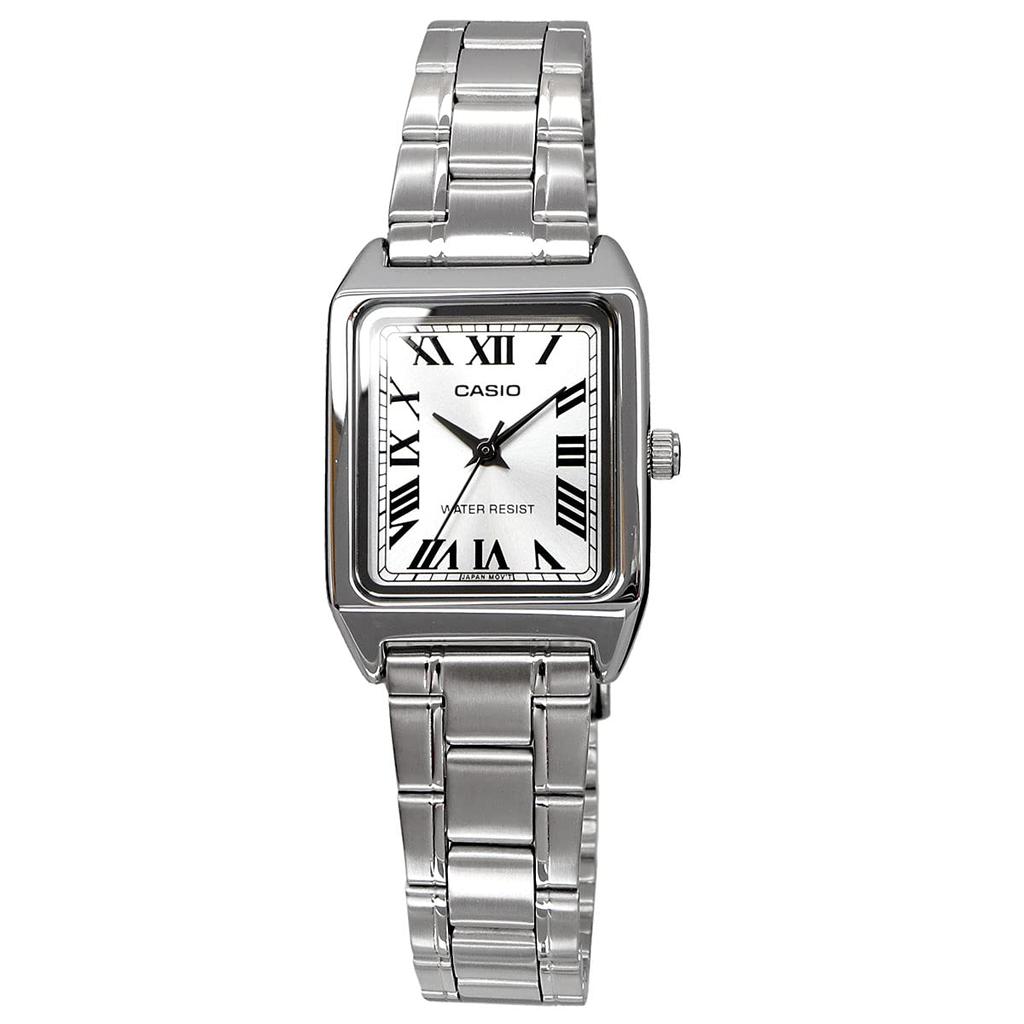 CASIO Casio Standard Cheap Casio Quartz Watch with Brass and Stainless Steel Women's Case, Silver, LTP-V007D-7B [Used]