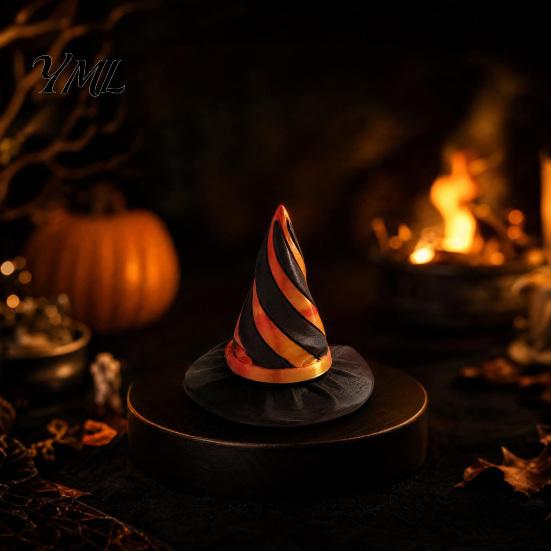 Spiral Witch Hat 3D Printed Passthrough Fidget Toy, Halloween Spooky Party Supplies Sensory Stress Relief Toy for Kids Adults, Favors Festive
