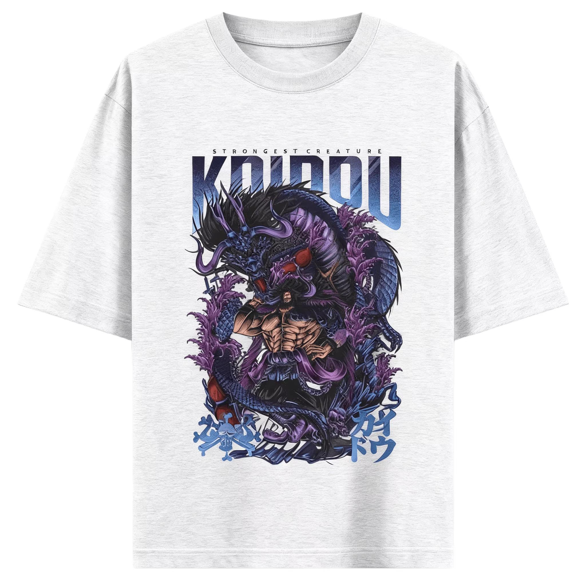 

2026 new One Piece anime print oversized pure cotton Tshirt for men and women Homme style casual Harajuku theme S