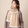 Large Winter Scarf Wool Plush Neckerchief Simple Knitted Scarfs  Lady