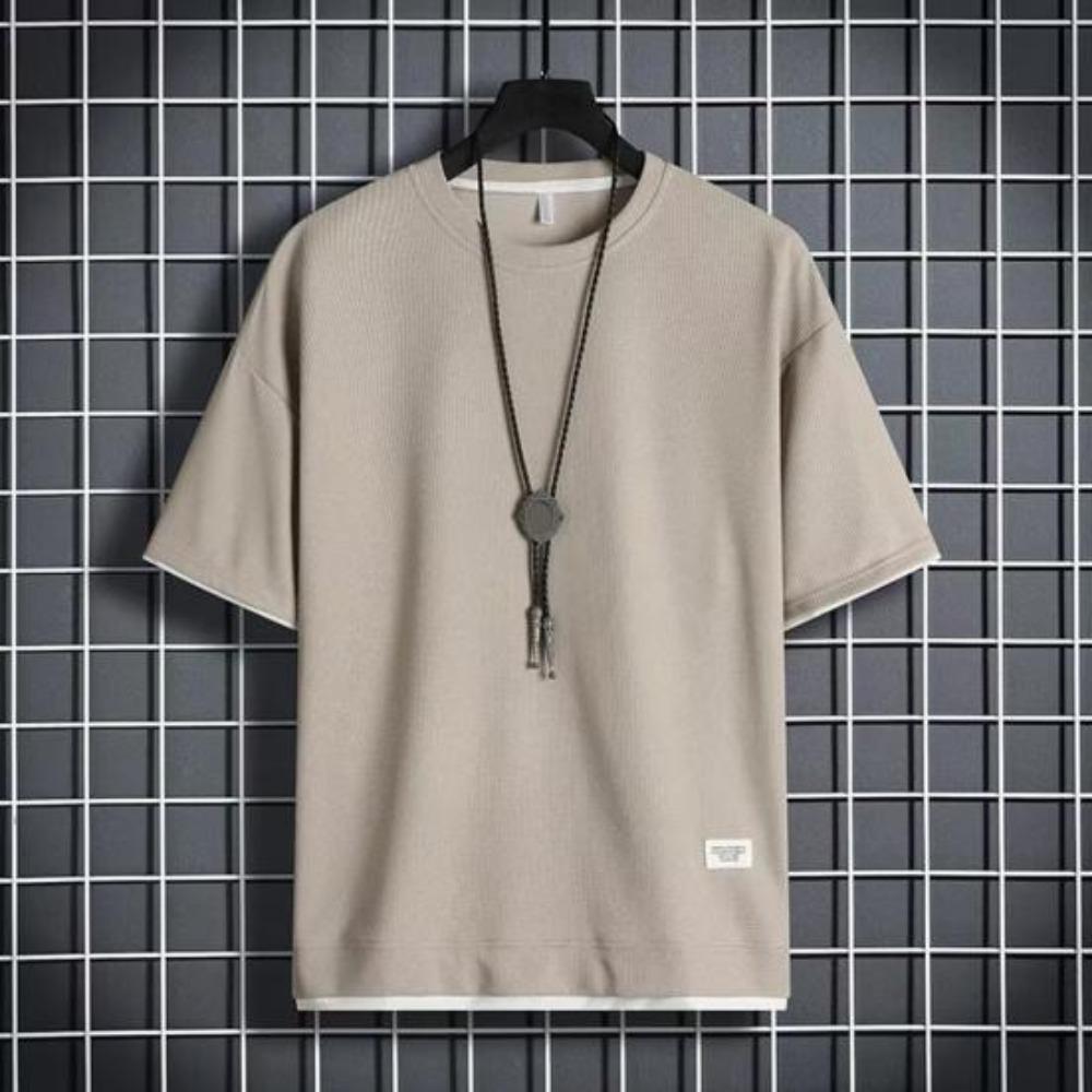 Hip Hop T-Shirt Stilvolles, einfarbiges, weiches Herren-Sommer-T-Shirt Lässiges Herren-Pendel-Top Sommer-T-Shirt Männerkleidung