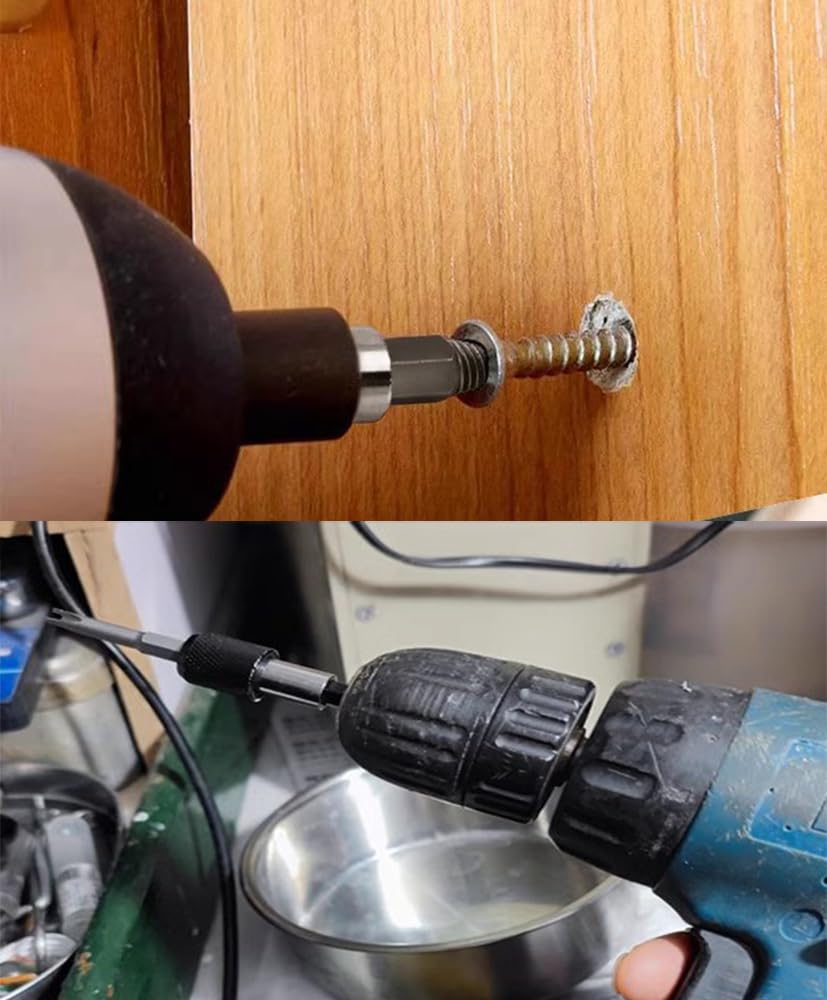PrimeBlis Screw Extractor with Hex Handle and Post Hand Tool for Removes Broken Screws Remover, Carpentry, (Dark Gray, 22mm)