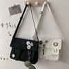 Canvas Diagonal Cross Bag Youth Fashion Casual Version Ladies Large Capacity Shoulder Bag Solid Color Women Messenger Bags