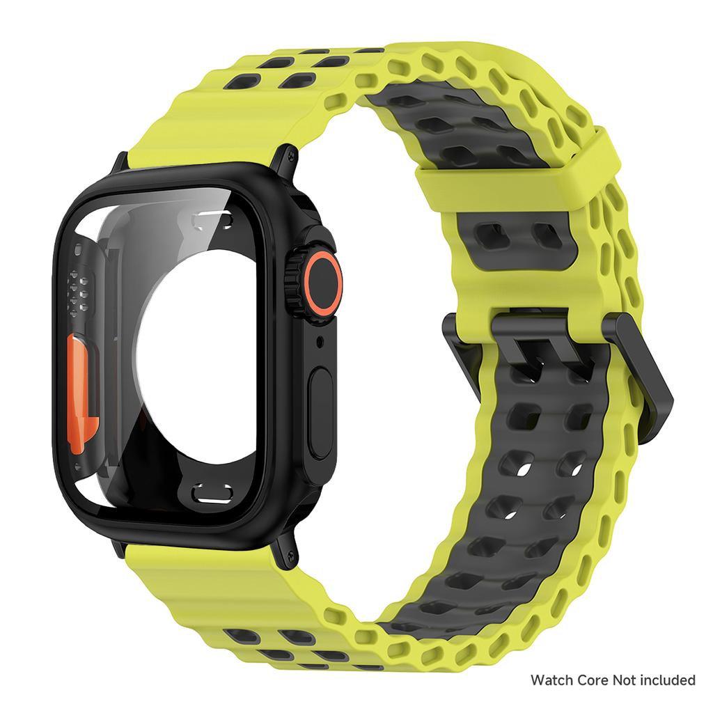 Silicone Strap+Change to Ultra Case For Apple Watch 11 10 42/46mm Protective Cover for iwatch Series 9 8 7 6 se54 40/41/44/45mm