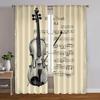 2 st, Draperisats Klassisk Violin & Notblad Design Maskintvättbar Polyester (utan spö) Mångsidig Allt för Sovrum, Vardagsrum