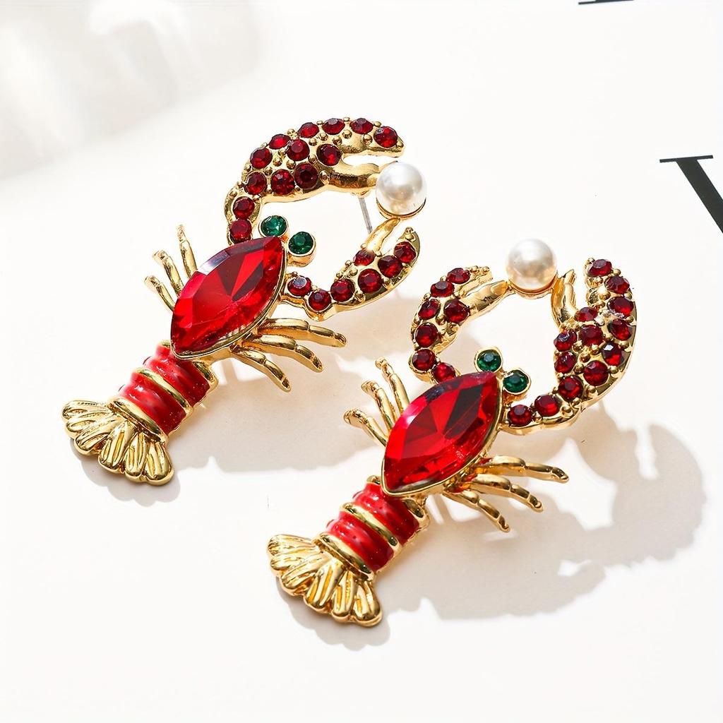 Europeisk og amerikansk stil perlepyntet julehatt og lykkefugl-øredobber