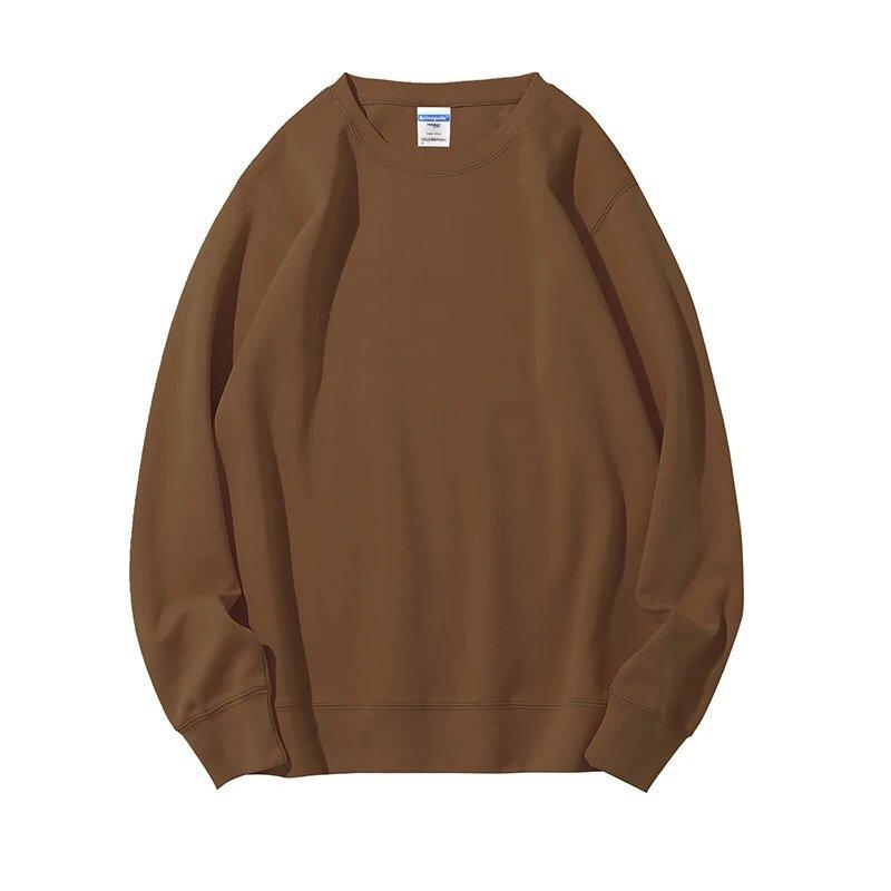 Cross-border round neck healthy cotton casual sweater pullover loose top printed logo trendy fashion long sleeve T-shirt autumn