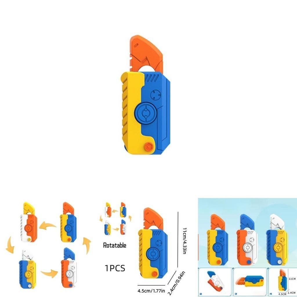 Mini Gravity Gyro Rotating Carrot Folding Shovel Model Finger Carrot Knife Pendant Tiktok Decompression Toy Plastic Material