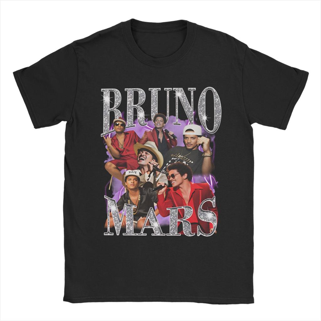 Bruno Mars Vintage Tričko Plážové Hippie Trička Pánské 100% Bavlna Kulatý Výstřih Velké Velikosti 5XL Oblečení Krátký Rukáv Vintage Topy