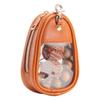 Transparent Design Jewelry Organizer Bag Leather Material Waterproof Jewelry Bag  Hand String
