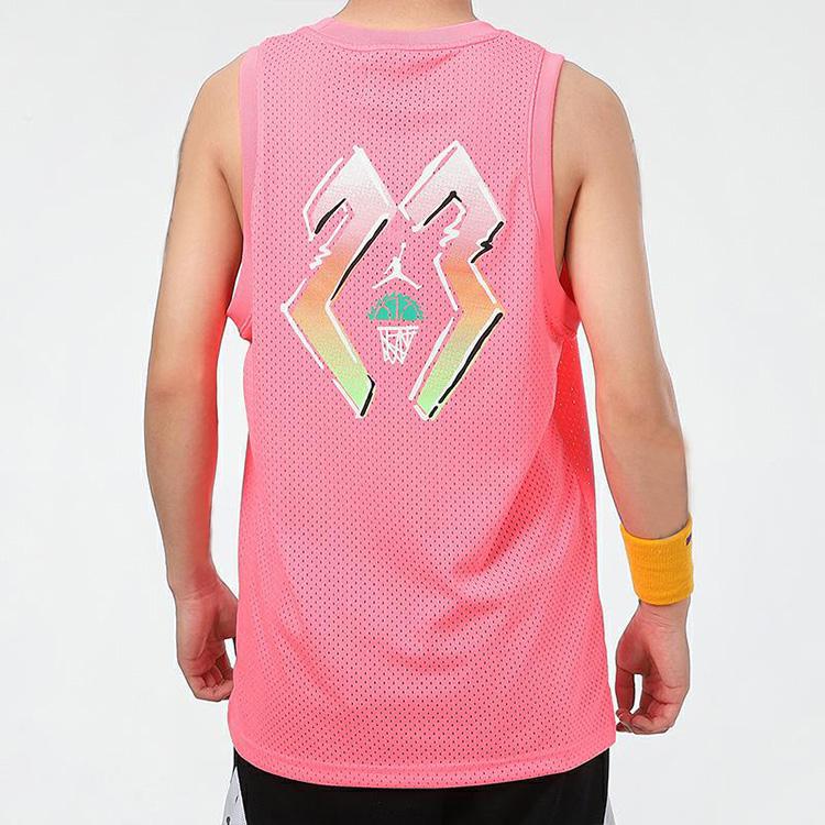 Air Jordan Bezrukávová sportovní tréninková běžecká vesta Pánské topy Růžová CZ4860-675