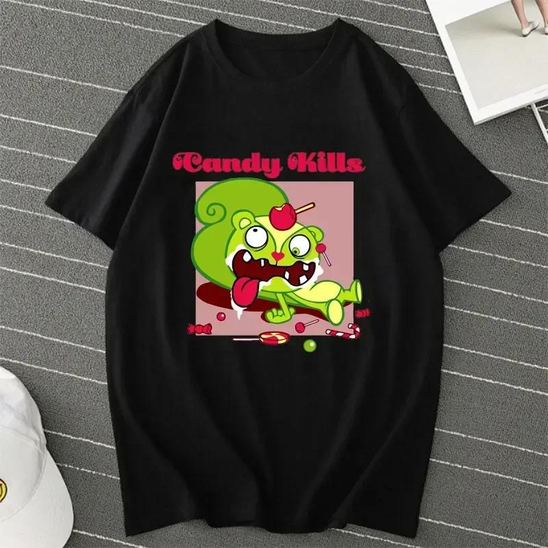 Arrival Mens Clothes Tee Shirt Graphic T-Shirts Men Tshirt for Men Ropa Hombre Tree Friends Candy Kills Cartoon Graphic 70260