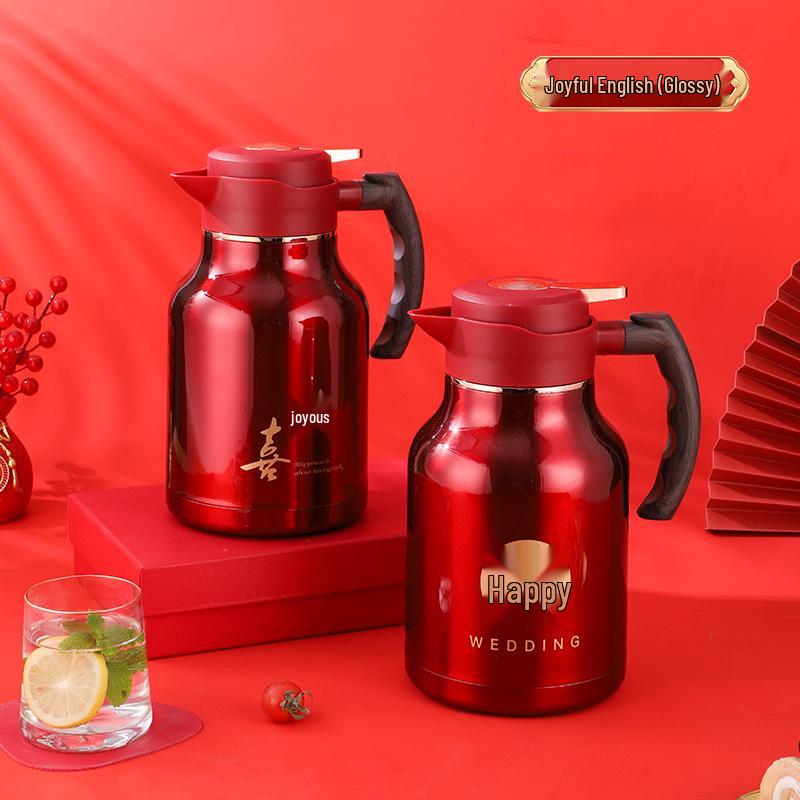 304 Stainless Steel Insulated Double-Layer Kettle for Hot Water, Ideal for Weddings and Home Use