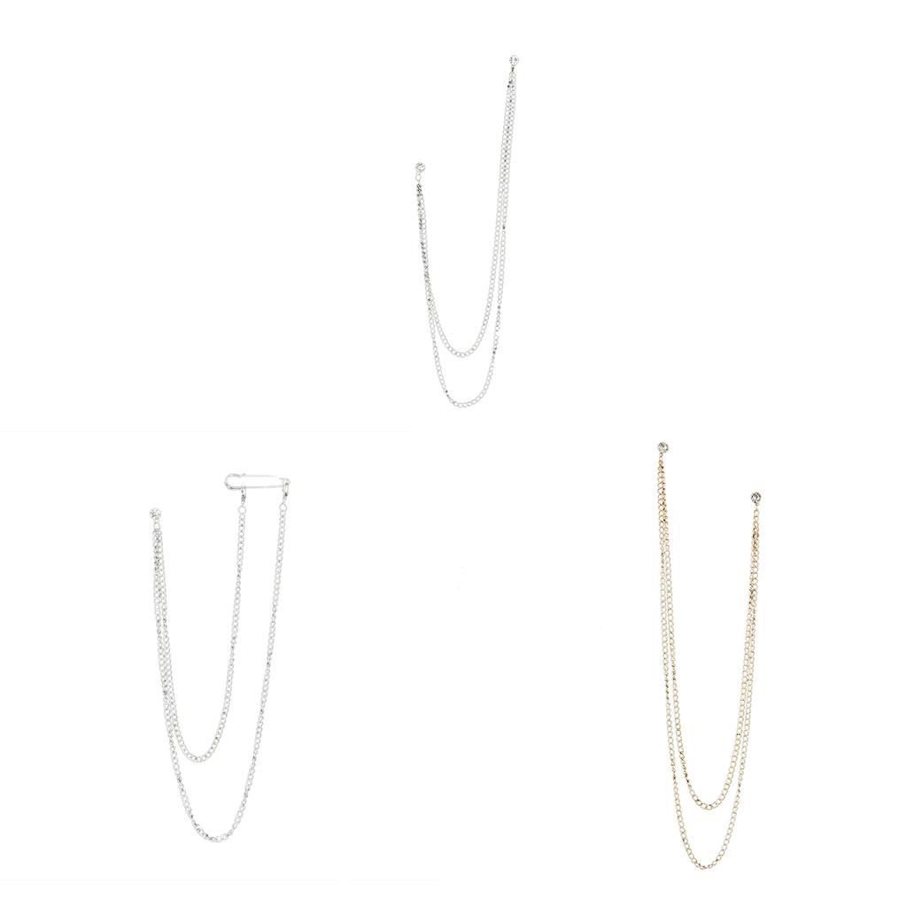 Men Brooch Long Chain - High-end Fine Workmanship, Match Clothes, Luxury Polished Coat Collar Pin