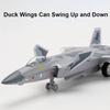 1/50 J-10 J-20 F-16 F-22 J-15 Fighter Model Toy Airplane Alloy Diecast Music Light  Pull Back Fighter Plane Model for Kids Gifts