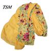 Bufanda bordada de flores de algodón para mujer, pañuelo largo, bufandas, chal para niña, regalo