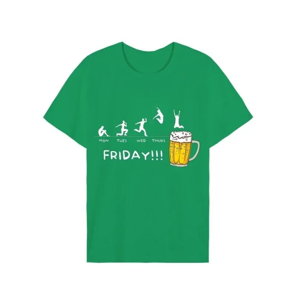 T Shirts for Men Beer Week Monday To Friday Weekend Funny Tshirt Women Men Shirt Short Sleeve Shirt Tshirt New Brand Men T-shirt