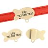Anti-Verlust Hunde Katzen ID-Marke für Halsband Gravierte Haustier-ID-Tags Personalisierte Namensschilder Fisch-/Knochen-/Würfelform Chihuahua Kostenlose Klingel Geschenk