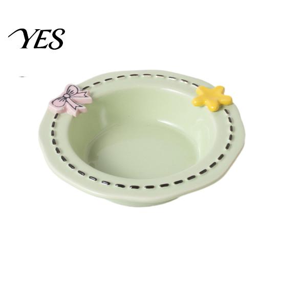High-temperature Ceramic Bowl Feeding for Dogs & Cats, Whisker Friendly Kitten Food Non-tip Cat Dish Water Dish, Wide Shallow Pet Feeder Plate Dry Wet