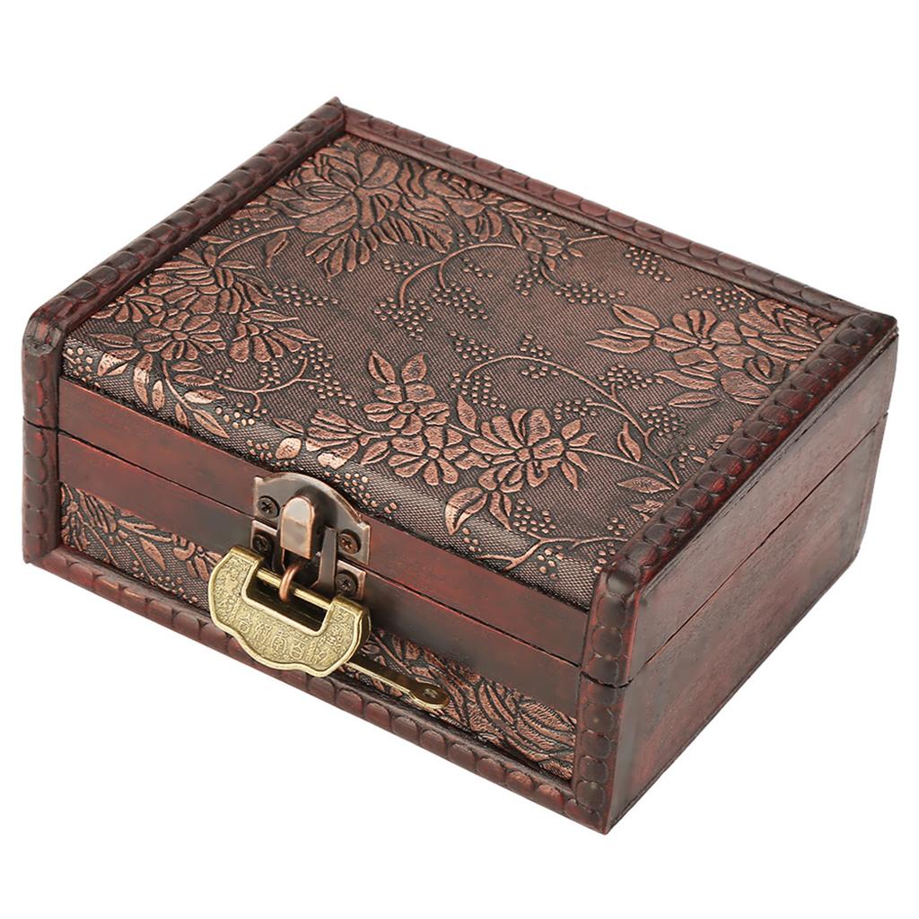 Retro European Style Wooden Jewelry Box Jewellery Storage Case
