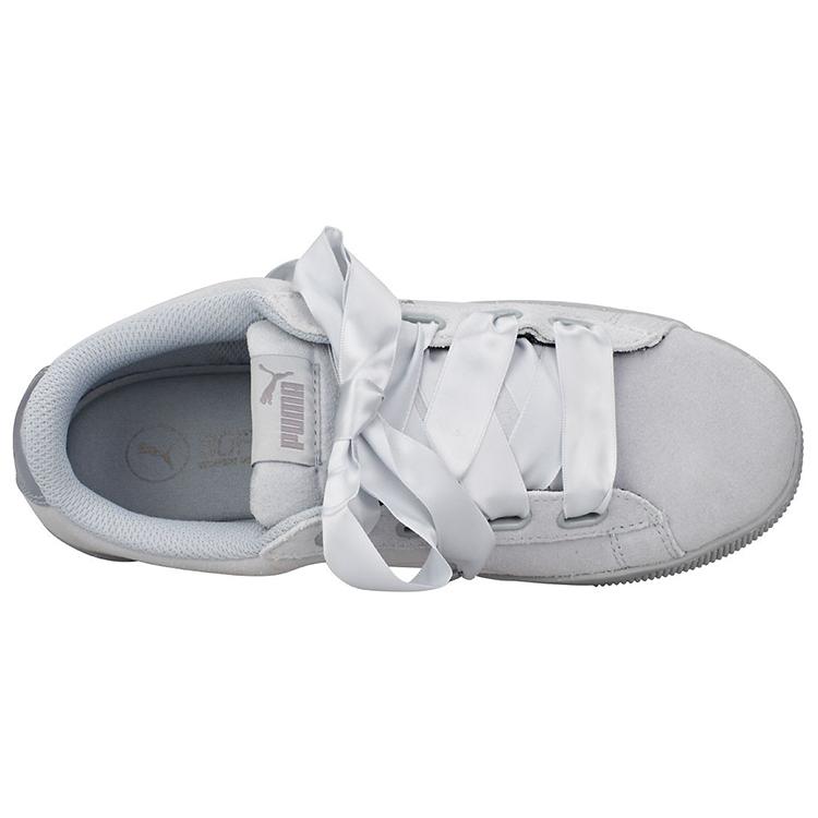 PUMA Vikky Platform Ribbon Grey / White Women's (Unisex) Skate Shoes 366418 02