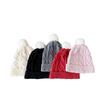 Unisex Cable Knit Pompom Beanie - Autumn/Winter Fashion Hat for Babies