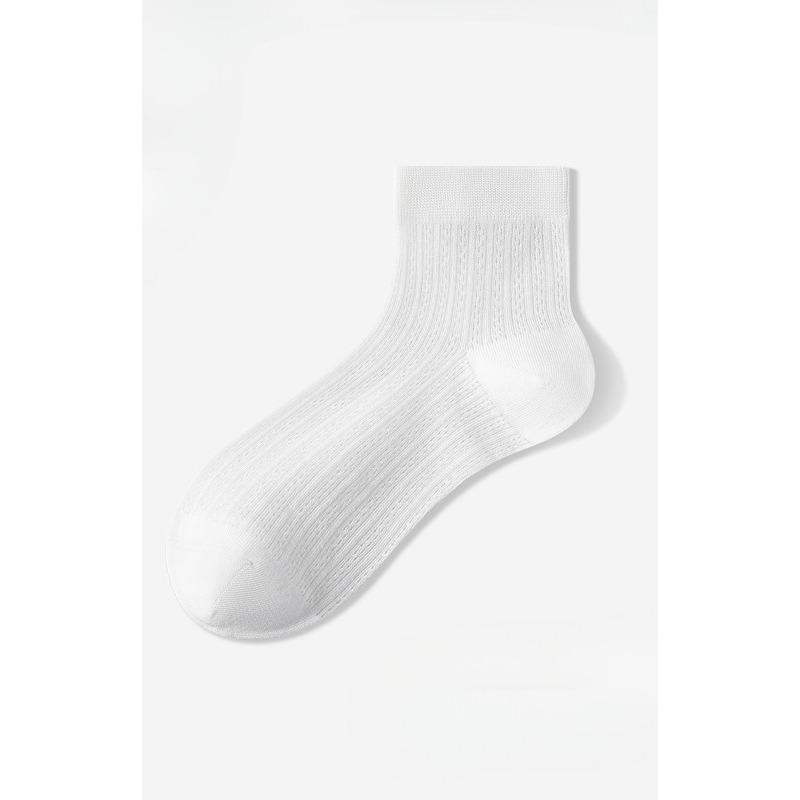 Silk Stockings for Summer Women - Thin Style, Breathable Mesh, Antibacterial, Cool Feeling Short Socks, Cotton-free Cotton Fabric
