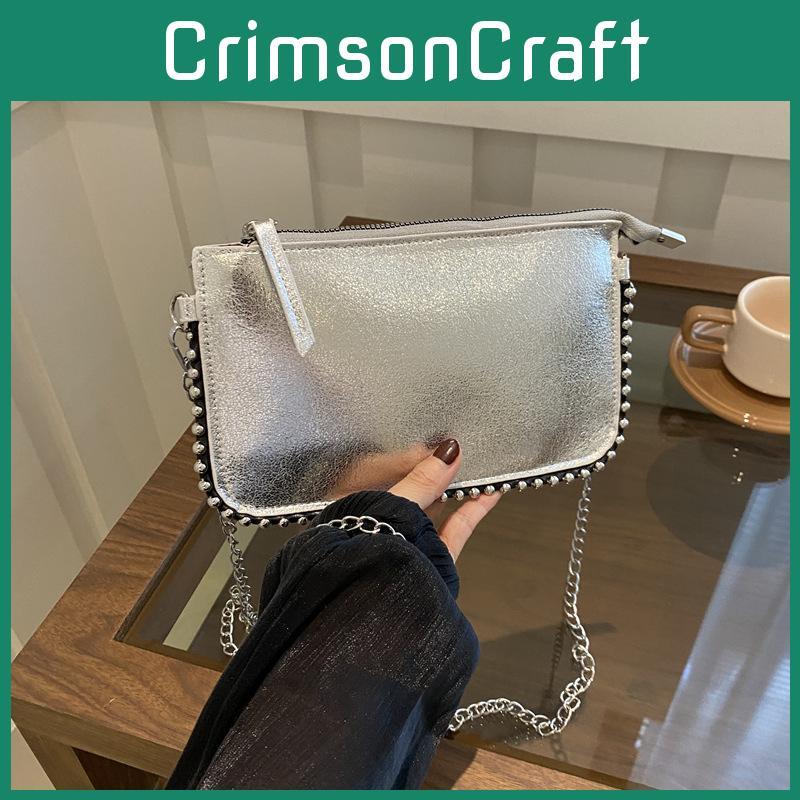 Small Pu Envelope Bag For Women With Chain Strap And Zip Closure For Daily Use