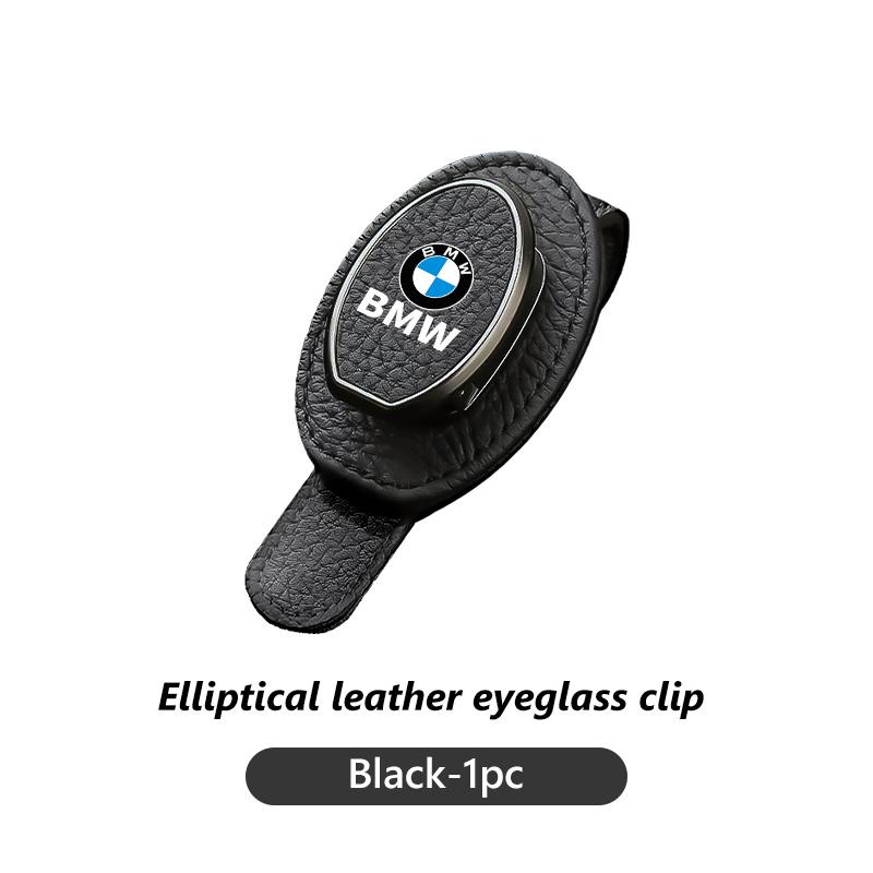 drswk4 3D Car Visor Glasses Clip Leather Logo Sunglasses Holder Magnetic Glasses Case For BMW E90 E60 E46 E39 F30 F10 E87 X3 X4 X5 X1