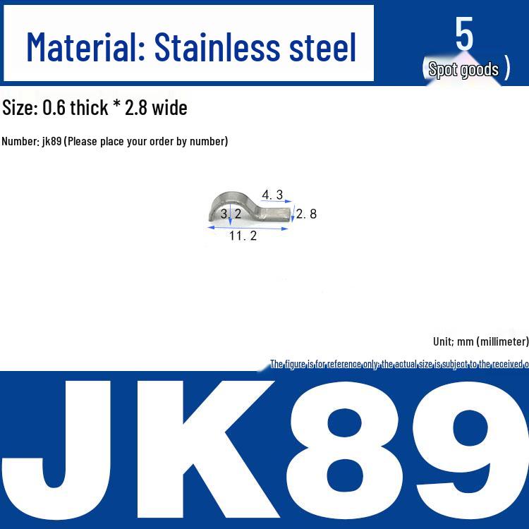 Stainless Steel Spring Clip: Metal Crimp, Wire Baffle, Pipe Holder, Conductive Manganese.