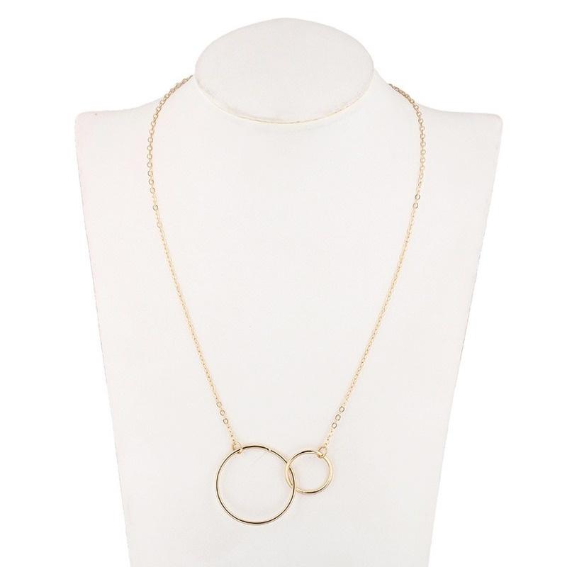 Fashion Clavicle Chain Simple Geometry Personality Size Circle Necklace Personality Versatile Jewelry