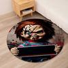 Chucky Printed Round Rug Carpet Chair Rug Area Rug Entryway Doormats,for Office Chair Living Room Bedroom Kitchen Room.