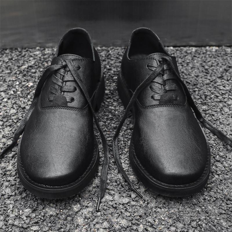 

Кожаные туфли летние британские деловые туфли высокие повседневные туфли дерби черные мужские туфли низкие туфли 56789-J 38 чёрный