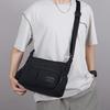 Multi-Zipper Pocket Men Shoulder Crossbody Bag with Bottler Holder Large Space Casual Messenger Bag for Outdoor Daily Use