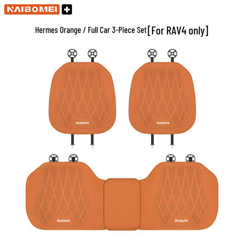 Perforated Leather Seat Cushion Set for Toyota RAV4 Front & Rear