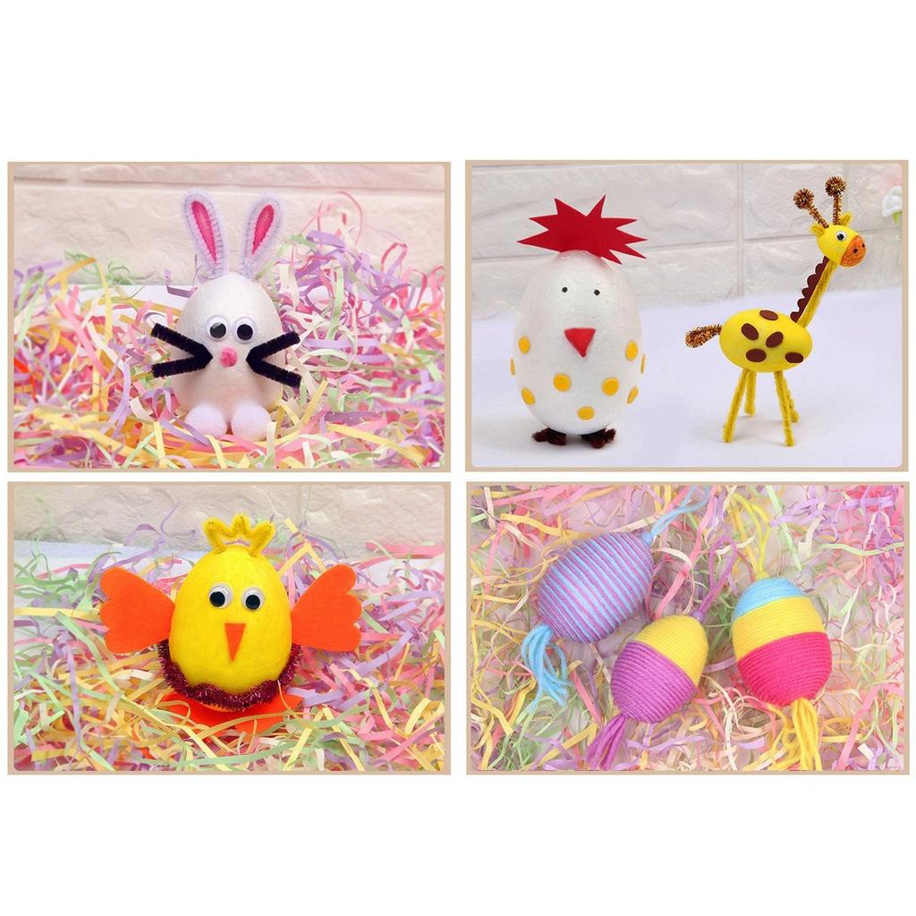 20Pcs DIY Easter Egg Foam Solid White 7Cm Painting Decor for Festival Craft Wedding Halloween Christmas Egg Foam