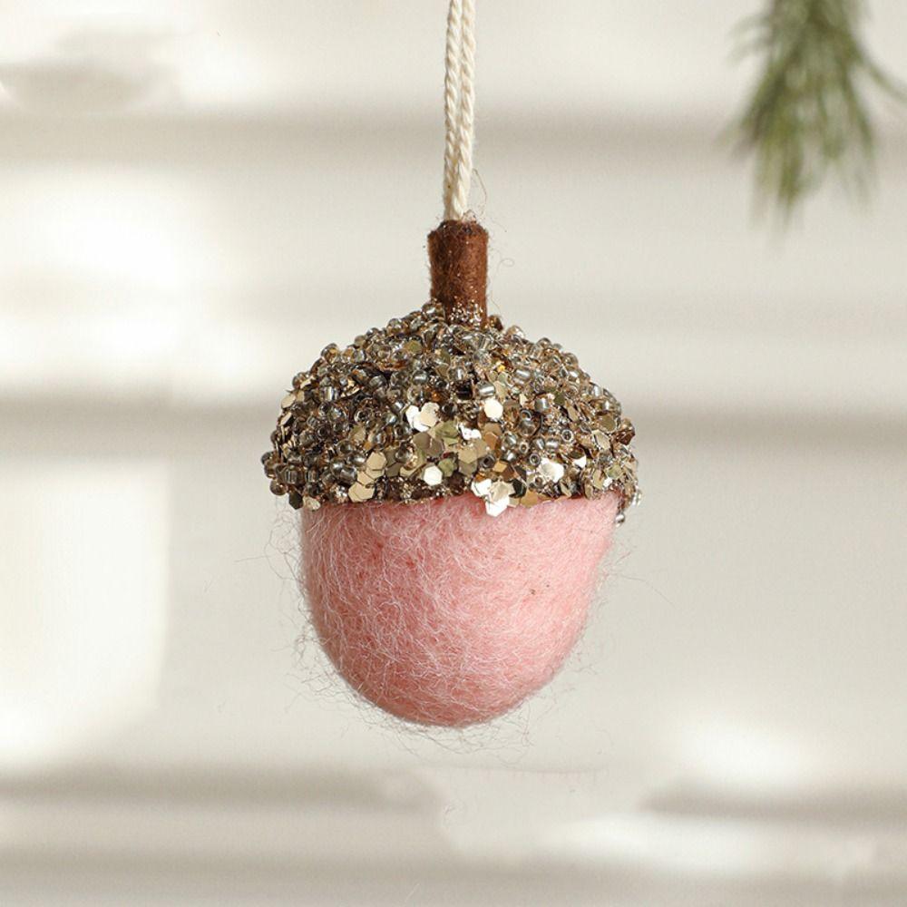 3pcs Multifunction Acorn Balls Cute Xmas Tree Pendant DIY Supplies Wool Felt  Gift