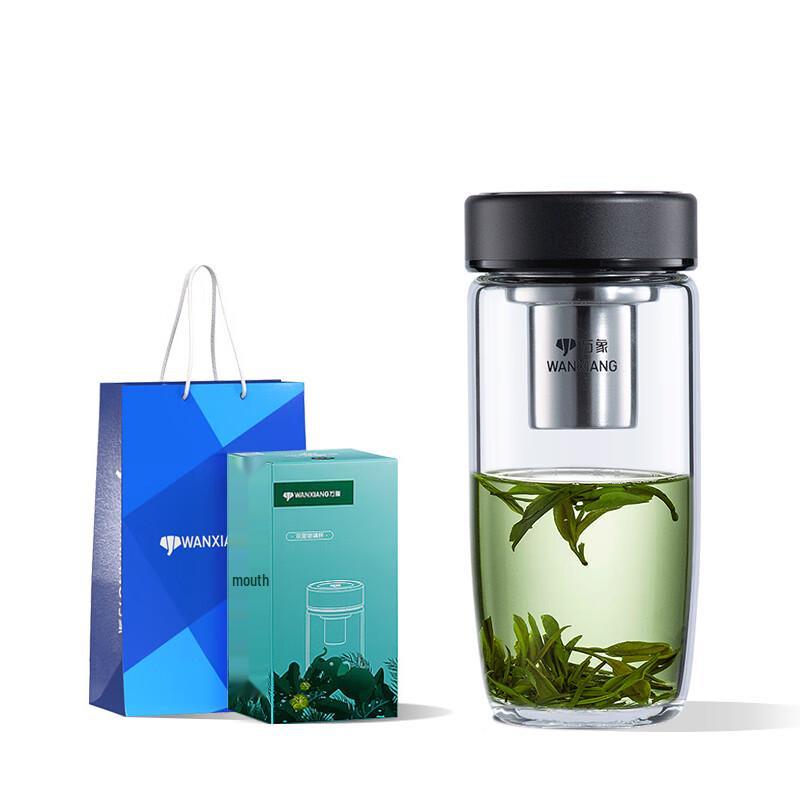 U393 Single-Layer Borosilicate Glass Travel Mug with Lid