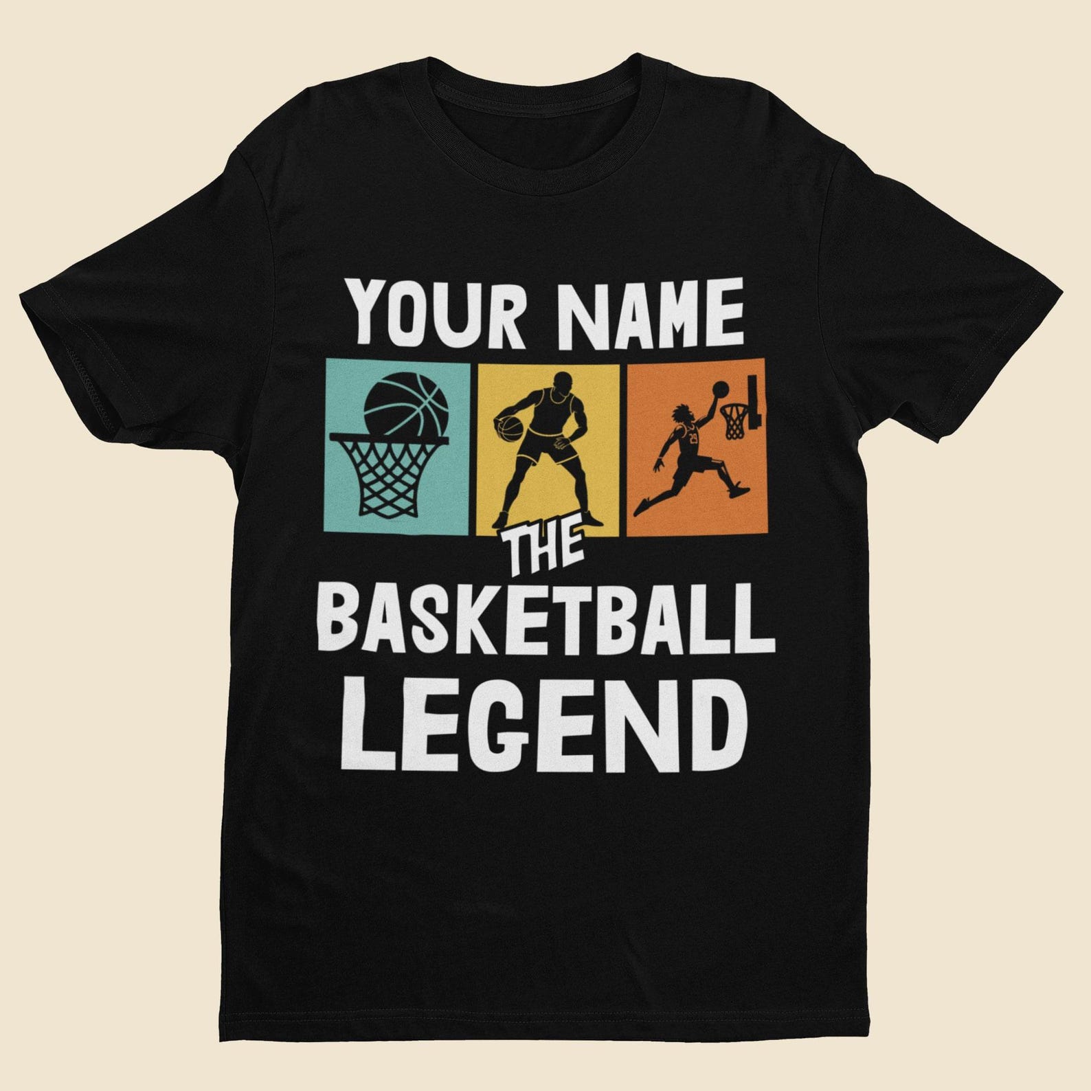 Personalized Kids Basketball T-Shirt: The Basketball Legend Youth Tee 3XL