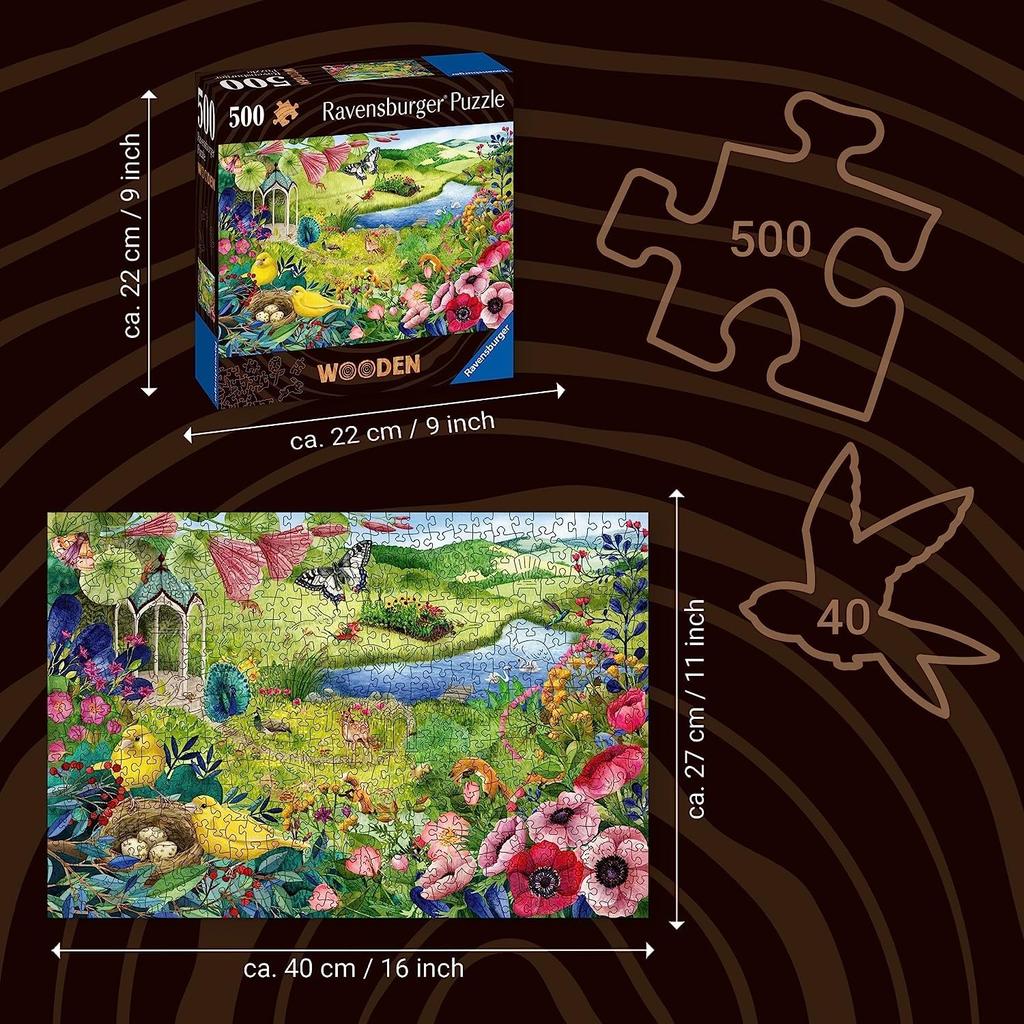 Dřevěné puzzle Ravensburger Wild Garden 500 Puzzle Jigsaw 17513 0 (Dřevěné Puzzle)