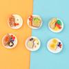 Accessoires Dollhouse Mini Decor Set Diy Tray Foodware Tableware Breakfast Afternoon Tea Scene Model Diy Toys Doll Accessories