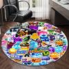 Blox Fruits Characters Round Carpet Chair Cushion Round Entryway Rug, Soft Round Rugs for Living Room, Bedroom, Circle Carpet Decor Gifts