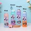 750ML Demon Slayer Cartoon Plastic Gradient Water Cup Portable Leak Proof Water Bottle Student Outdoor Sports Travel Water Cup
