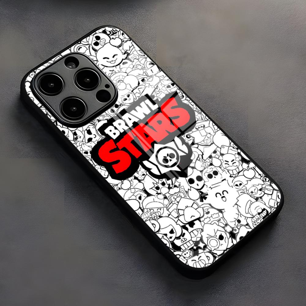 

Чохол для телефону B-Brawls S-Stars Для IPhone 17 Pro Max 16 15 14 Pro Max 13 11 X Xs Xr 8 7Plus Скляна кришка iPhone 16 Plus