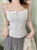 Women's Sweet Brushed Warm Cotton Vest with Pads - Autumn & Winter Back Camisole