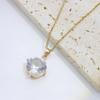 Simple Round Pendant Necklaces for Women Fashion Zirconia Necklace Wedding Party Jewelry Accessories