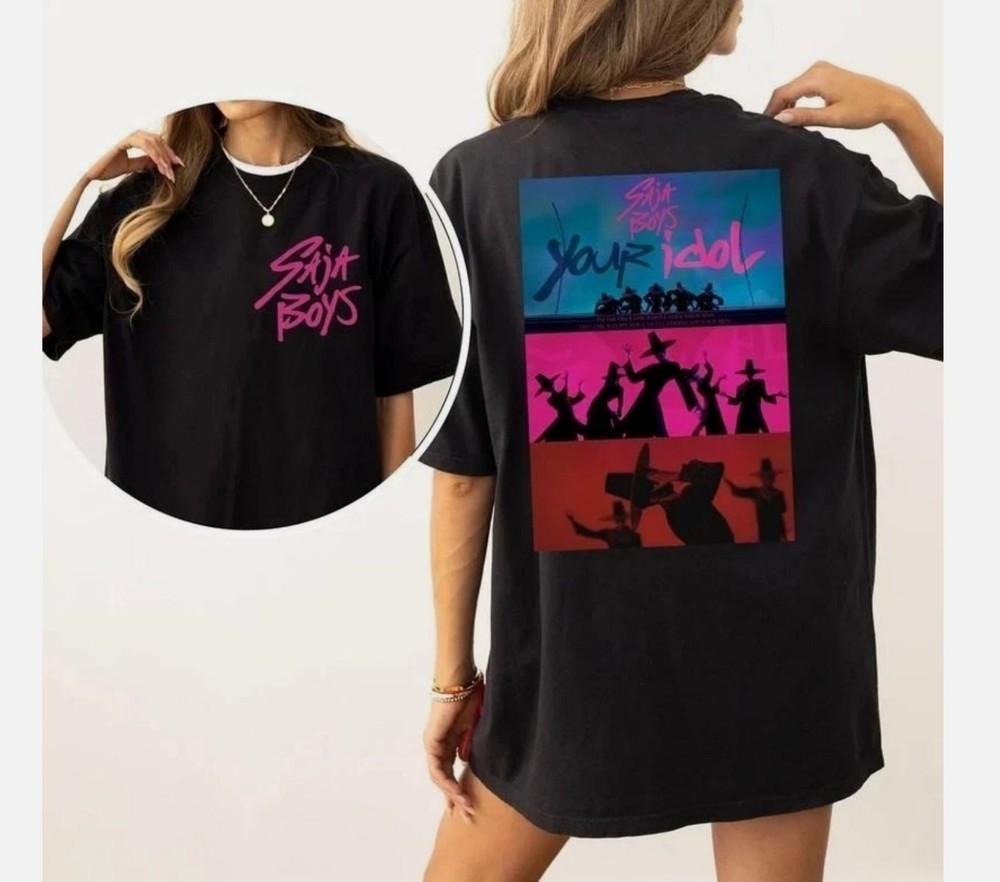 

Idol Saja Boys Kpop Demon Hunters HuntrIx Korea Kids Adults T-Shirt S