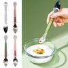 Double-Ended Fruit Puree Spoon Baby Tableware Fruit Scraper Spoon Portable Feeding Spoon