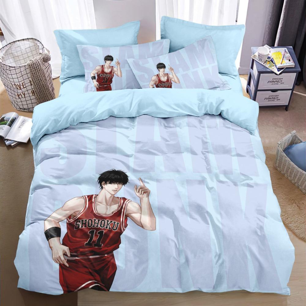 Cartoon Basketball Duvet Cover pillowcase Bedroom Decoration Children Gift adult Single Double bed Large SizeZip Duvet Cover