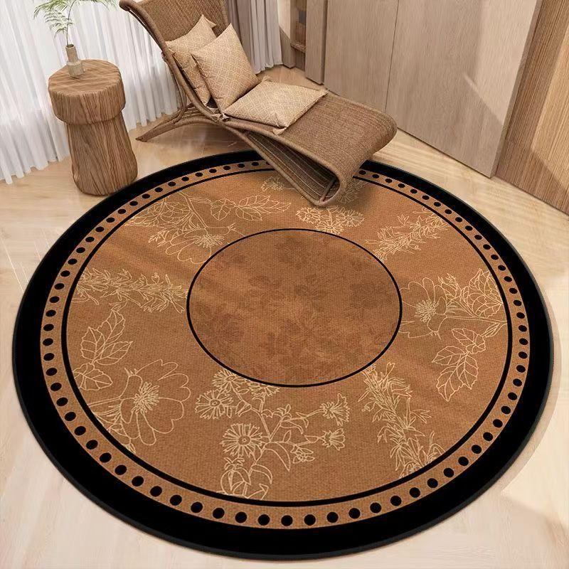 Circular Living Room Carpet Sofa Study Dirt Resistant Bedroom Wear-resistant Floor Mat